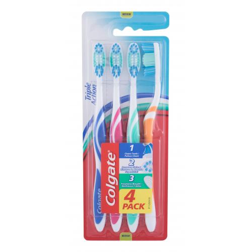 Colgate Triple Action Medium 4 buc periuțe de dinți unisex