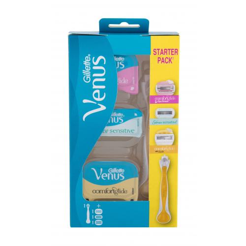 Gillette Venus & Olay set cadou aparat de ras 1 buc + rezerva Embrace Sensitive 1 buc + rezerva ComfortGlide Spa Breeze 1 buc pentru femei