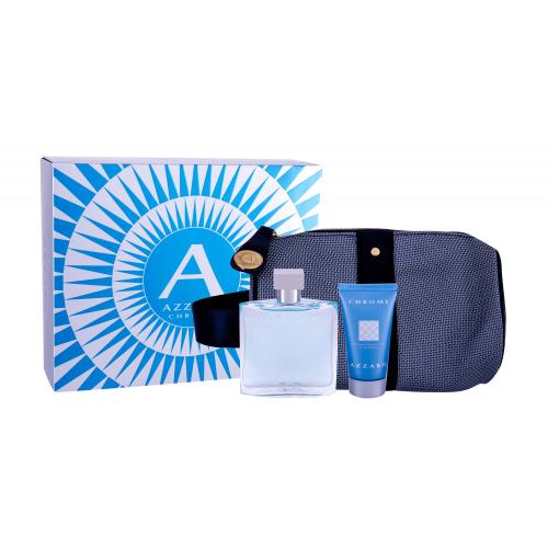 Azzaro Chrome set cadou apa de toaleta 100 ml + gel de dus 50 ml +geanta cosmetica pentru bărbați