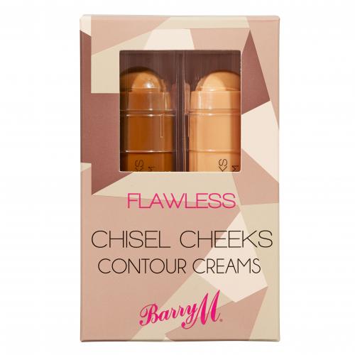 Barry M Flawless Chisel Cheeks Contour Creams set cadou iluminator 5 g + bronzant 5 g pentru femei