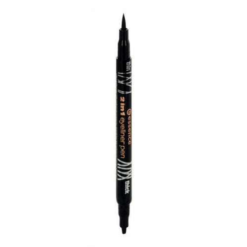 Essence Eyeliner Pen 2in1 1 ml tuș de ochi pentru femei Black