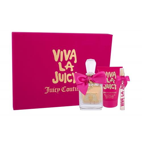 Juicy Couture Viva La Juicy set cadou apa de parfum 100 ml + apa de parfum 10 ml + lotiune de corp 125 ml pentru femei