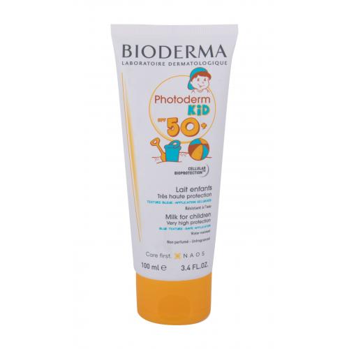 BIODERMA Photoderm Kid Milk SPF50+ 100 ml protecție solară pentru corp pentru copii Rezistent la apă