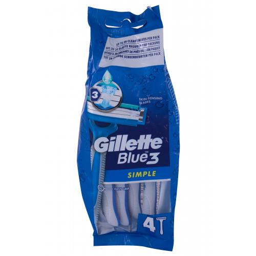 Gillette Blue3 Simple 4 buc aparate de ras pentru bărbați