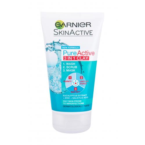 Garnier Pure Active 3 in1 Clay 150 ml gel demachiant pentru femei