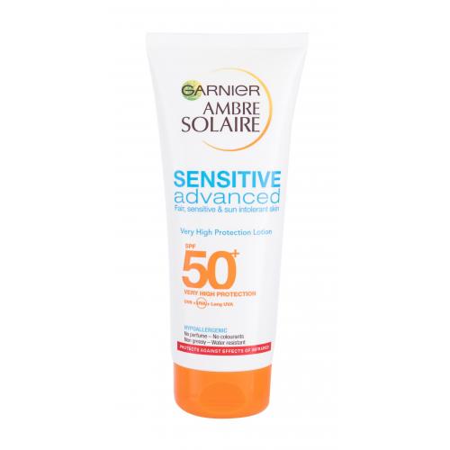 Garnier Ambre Solaire Sensitive Advanced Cream SPF50+ 200 ml protecție solară pentru corp unisex Rezistent la apă