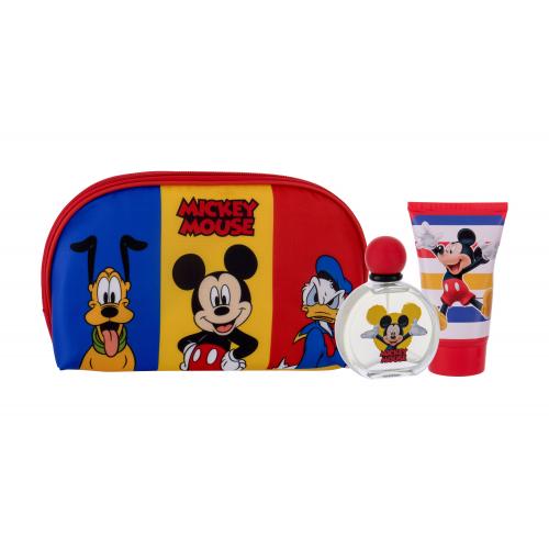 Disney Mickey Mouse set cadou apa de toaleta 50 ml + gel de dus 100 ml +geanta cosmetica pentru copii
