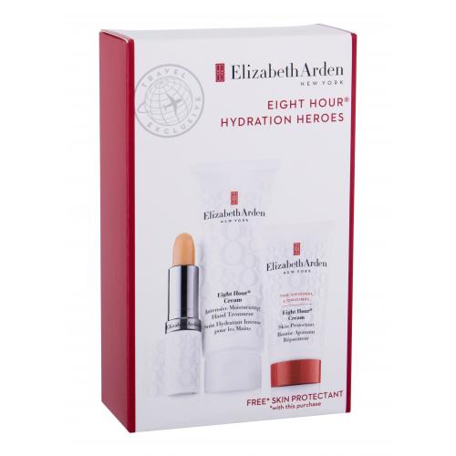 Elizabeth Arden Eight Hour® Cream Skin Protectant Travel Kit set cadou crema de zi 30 ml + crema de maini 75 ml + balsam de buze SPF15 3.7 g W