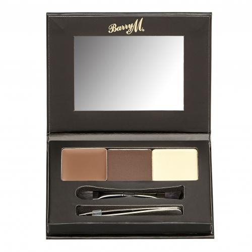 Barry M Brow Kit 4,5 g truse de conturare sprâncene pentru femei Medium - Dark