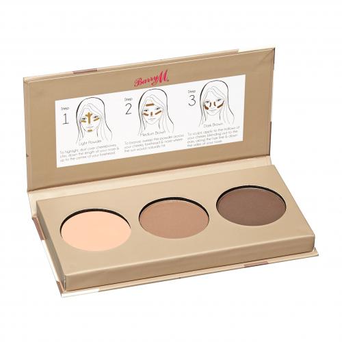 Barry M Flawless Chisel Cheeks Contour Kit 2,5 g pudră pentru femei Medium - Dark