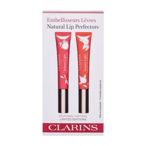 Clarins Instant Light Natural Lip Perfector set cadou luciu de buze 12 ml + luciu de buze 14 Juicy Mandarin 12 ml W 13 Pink Grapefruit Natural