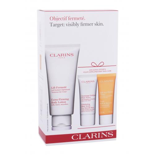 Clarins Extra-Firming set cadou lotiune de corp 200 ml + exfoliant de corp 30 ml + gel de dus 30 ml pentru femei Natural