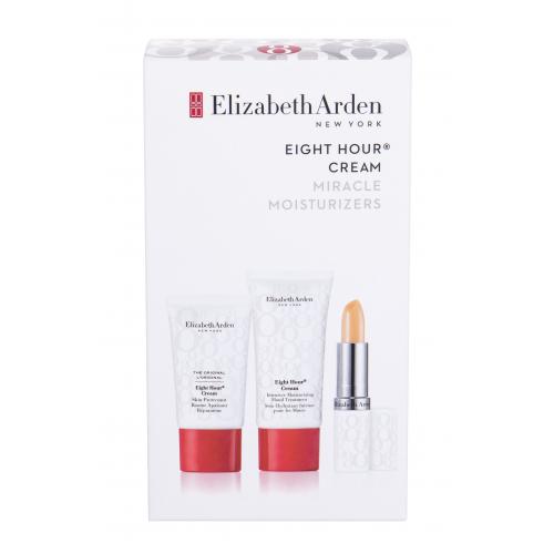 Elizabeth Arden Eight Hour® Cream Skin Protectant set cadou crema de zi 15 ml + balsam de buze SPF15 3,7 g + cremă de mâini 30 ml pentru femei