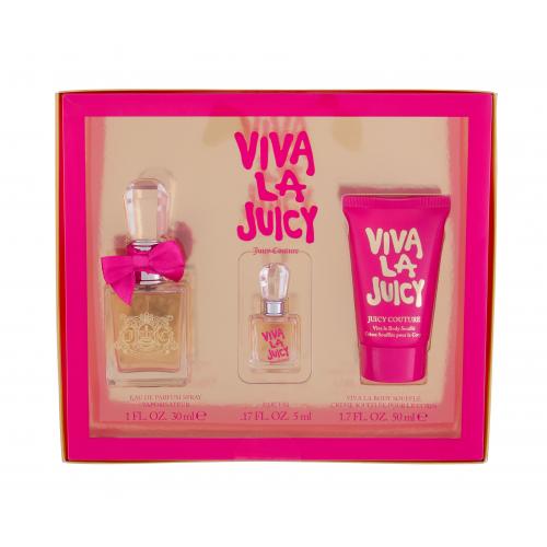Juicy Couture Viva La Juicy set cadou apă de parfum 30 ml + apă de parfum 5 ml + crema sufle de corp 50 ml pentru femei