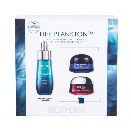 Biotherm Life Plankton Elixir set cadou ser tratament 30 ml + crema de zi Blue Therapy Red Alga Uplift 15 ml + crema de noapte Blue Therapy 15 ml W