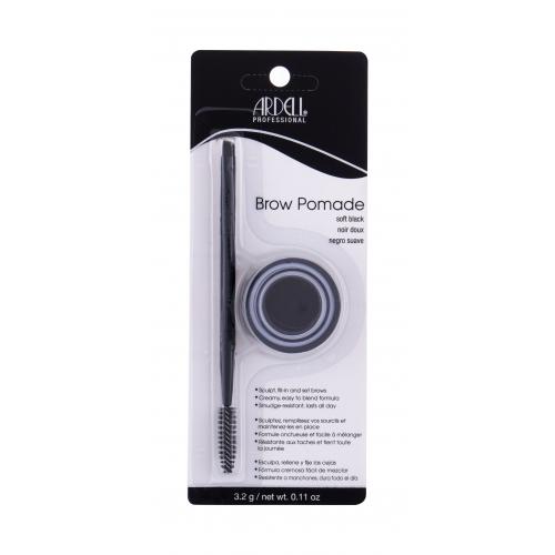 Ardell Brow Pomade Créme Pot 3,2 g gel și ceară de sprâncene pentru femei Soft Black