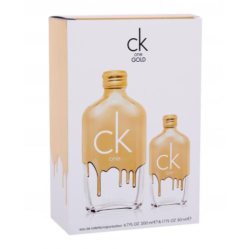 Calvin Klein CK One Gold set cadou apa de toaleta 200 ml + apa de toaleta 50 ml unisex