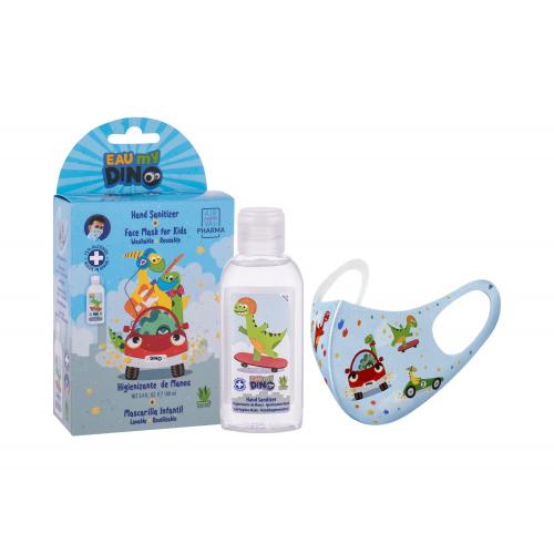Eau My Dino Eau My Dino set cadou dezinfectant gel pentru mâini 100 ml + masca 1 buc pentru copii