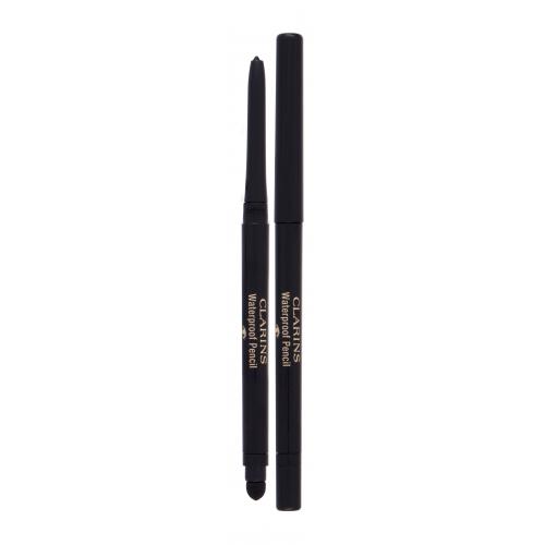 Clarins Waterproof Pencil 0,29 g creion de ochi pentru femei 01 Black Tulip Rezistent la apă; Natural