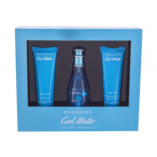 Davidoff Cool Water Woman set cadou Edt 50ml + lotiune de corp 50ml + gel de dus 50ml pentru femei