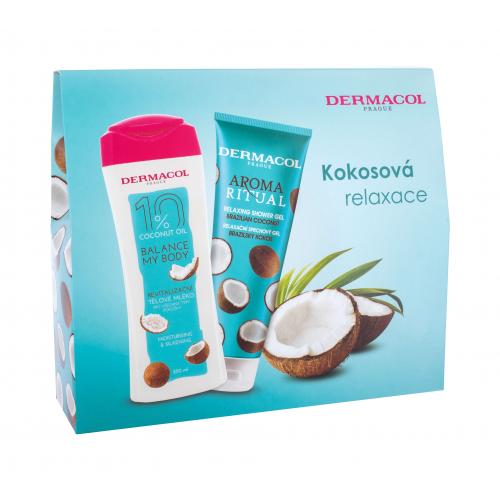 Dermacol Aroma Ritual Brazilian Coconut set cadou gel de duș 250 ml + loțiune de corp 250 ml pentru femei