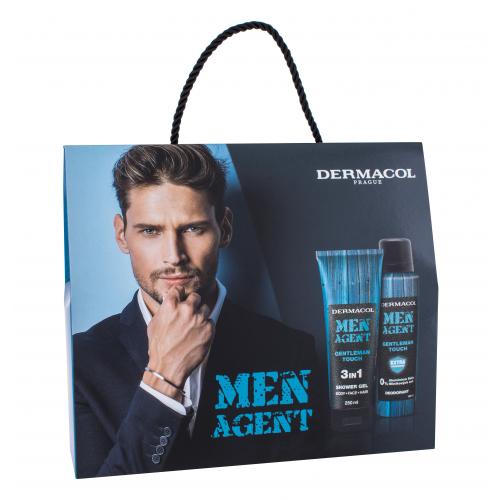 Dermacol Men Agent Gentleman Touch 3in1 set cadou gel de dus 250 ml + deodorant 150 ml pentru bărbați