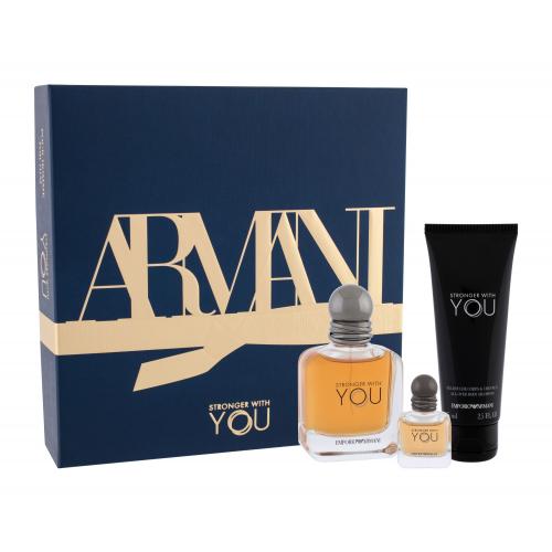 Giorgio Armani Emporio Armani Stronger With You set cadou apa de toaleta 50 ml + apa de toaleta 7 ml + gel de dus 75 ml pentru bărbați