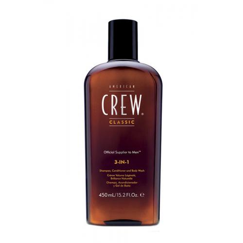 American Crew 3-IN-1 Shampoo, Conditioner & Body Wash 450 ml șampon pentru bărbați