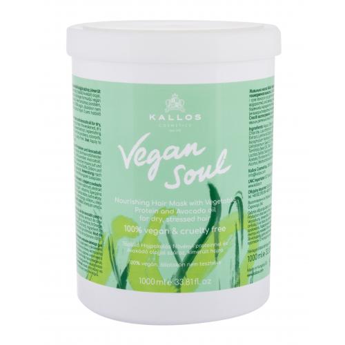 Kallos Cosmetics Vegan Soul Nourishing 1000 ml mască de păr pentru femei