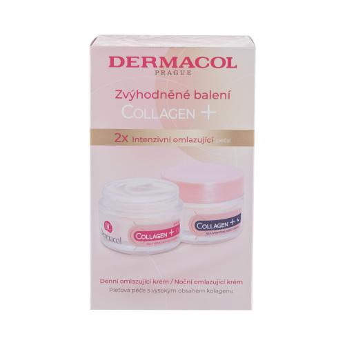 Dermacol Collagen+ SPF10 set cadou crema de zi Colagen + SPF10 întineritor 50 ml + crema de noapte Colagen + 50 ml  crema întinerire pentru femei