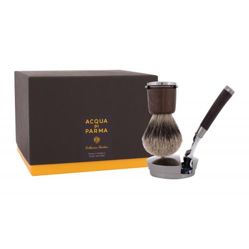 Acqua di Parma Collezione Barbiere set cadou Aparat de ras Gillette Fusion Proglide 1 buc + perie de bărbierit + suport de ras și perie pentru bărbați