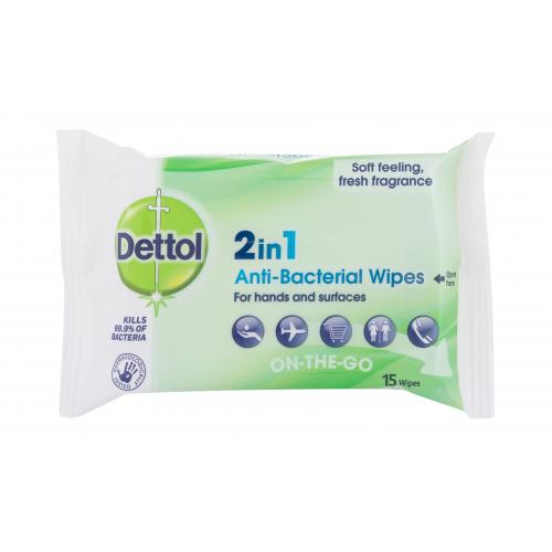 Dettol Antibacterial 2in1 15 buc protecție antibacteriană unisex