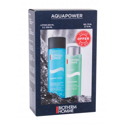 Biotherm Homme Aquapower Oligo Thermal Care Hydration Power Duo set cadou crema hidratantă Aquapower 75 ml + lotiune după bărbierit 200 ml M