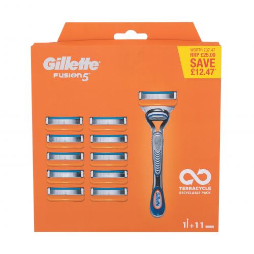 Gillette Fusion 5 set cadou aparat de ras cu un singur capat 1 buc + rezervă 10 buc pentru bărbați