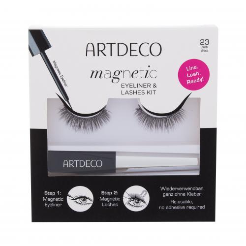 Artdeco Magnetic Eyeliner & Lashes Kit set cadou gene false magnetice 1 pereche + eyeliner magnetic lichid 5 ml pentru femei 23 Posh Dress