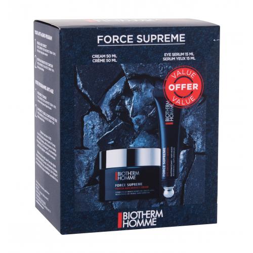Biotherm Homme Force Supreme set cadou Cremă Force Supreme 50 ml + Ser pentru ochi Force Supreme 15 ml pentru bărbați