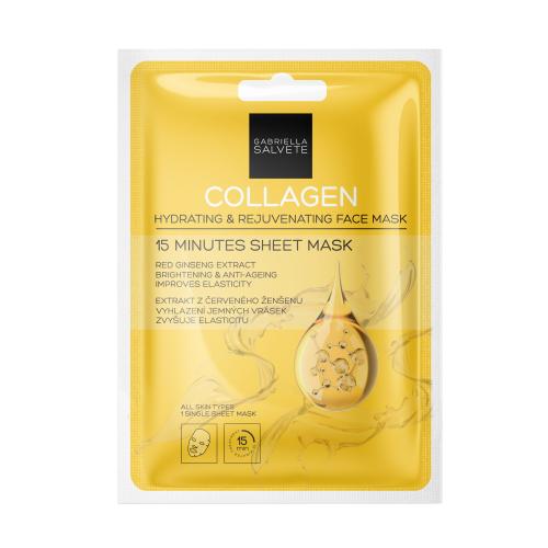 Gabriella Salvete 15 Minutes Sheet Mask Collagen 1 buc mască de față pentru femei