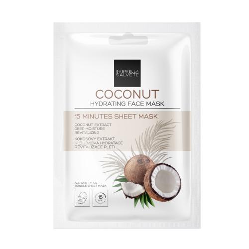 Gabriella Salvete 15 Minutes Sheet Mask Coconut 1 buc mască de față pentru femei