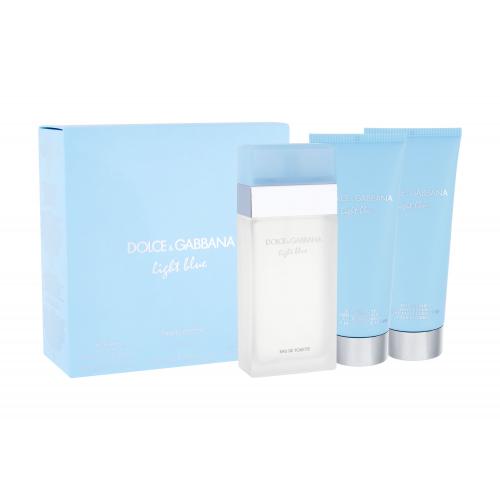 Dolce&Gabbana Light Blue set cadou EDT 100 ml + Crema de corp 100 ml + Gel de dus 100 ml pentru femei
