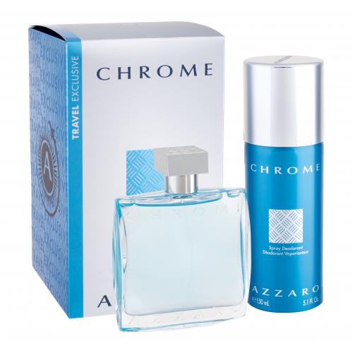 Azzaro Chrome set cadou EDT 100 ml + Deodorant  150 ml pentru bărbați