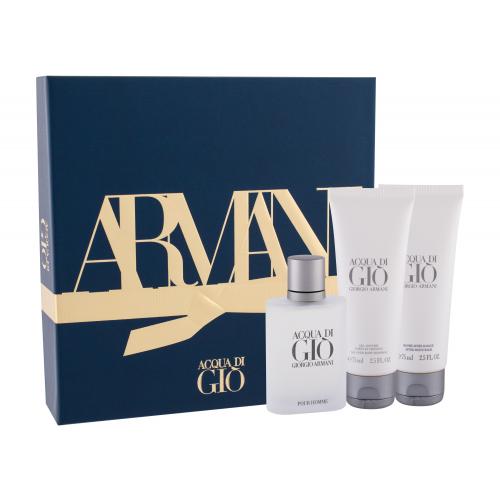 Giorgio Armani Acqua di Giò Pour Homme set cadou EDT 50 ml + Balsam dupa barbierit 75 ml + Gel de dus 75 ml pentru bărbați