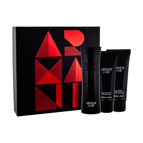 Giorgio Armani Armani Code Pour Homme set cadou EDT 75 ml + Balsam dupa barbierit 75 ml + Gel de dus 75 ml pentru bărbați