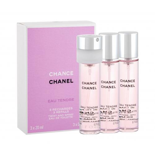 Chanel Chance Eau Tendre 3x 20 ml 20 ml apă de toaletă pentru femei