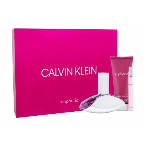 Calvin Klein Euphoria set cadou EDP 50ml + 100ml Lapte de corp + 10ml EDT Roll-On pentru femei
