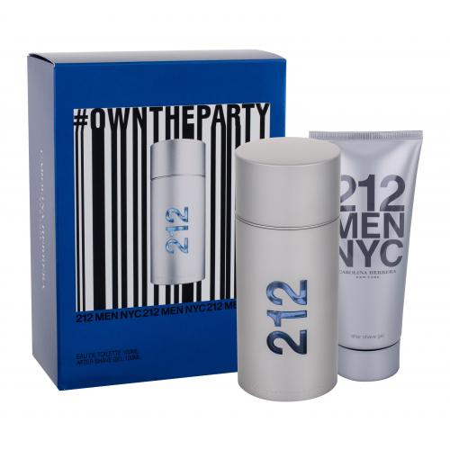 Carolina Herrera 212 NYC Men set cadou EDT 100 ml + Gel Après-Rasage 100 ml pentru bărbați