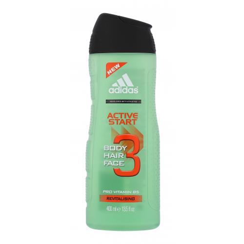 Adidas Active Start 3in1 400 ml gel de duș pentru bărbați