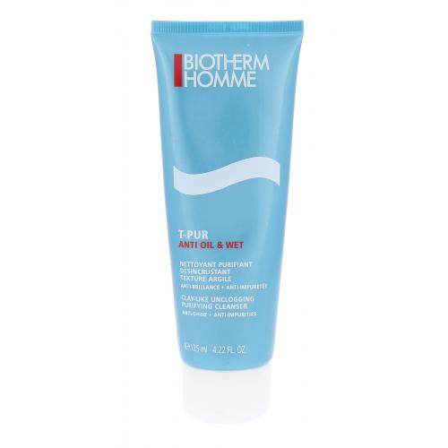 Biotherm Homme T-PUR Anti Oil & Shine 125 ml gel demachiant pentru bărbați