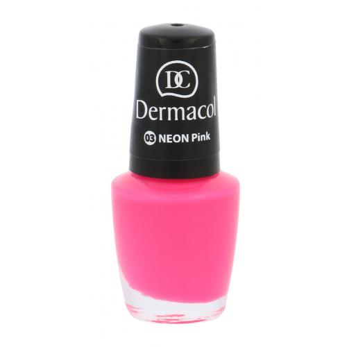 Dermacol Neon 5 ml lac de unghii pentru femei 03 Pink