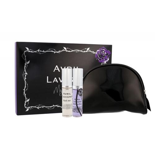 Avril Lavigne Mini Set set cadou EDP Black Star 10 ml + EDP Forbidden Rose 10 ml + Borseta cosmetice pentru femei
