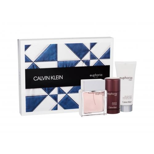 Calvin Klein Euphoria set cadou Apa de toaleta 100 ml +Balsam dupa ras100 ml + Deodorant  solid 75 ml pentru bărbați